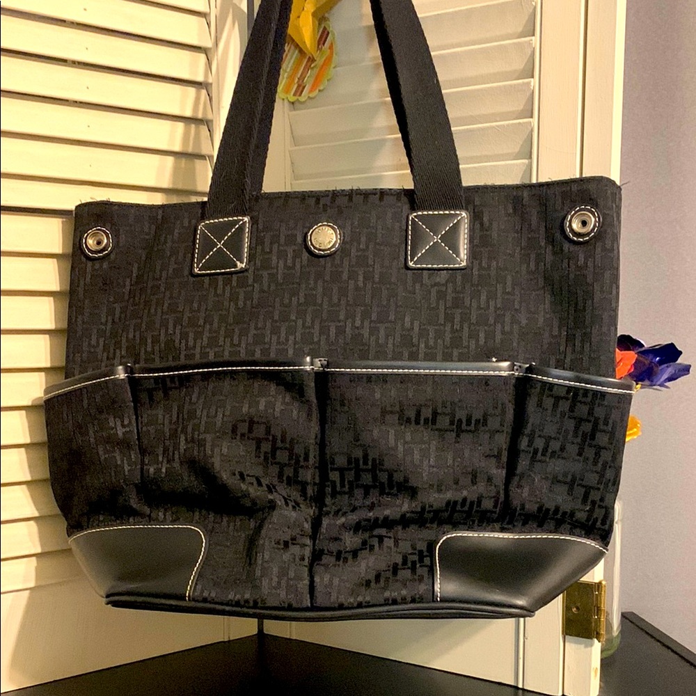 Tommy Hilfiger Stylish Black Tote Bag